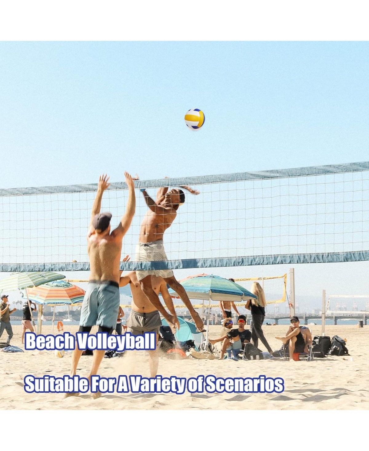 Magicorange Pack of 6 Official Size 5 Volleyballs with Premium Pu Leather and Soft Touch Surface Includes Ball Pump Inflation Needle and Mesh Bag