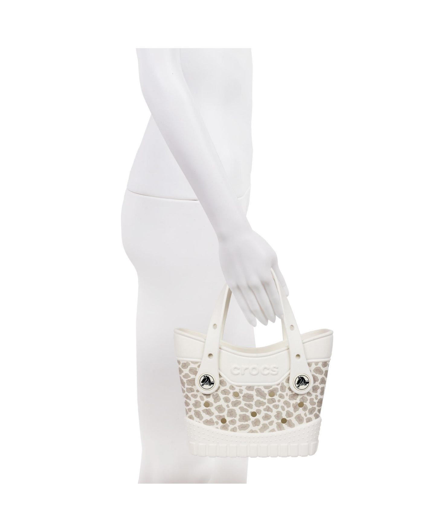 Женская сумка Crocs Micro Classic Cheetah Tote, цвет: Слоновая кость — фото 7