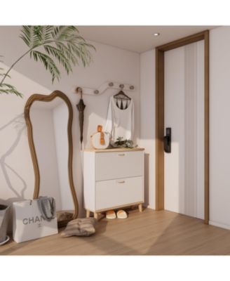 Shoes Storage Cabinet for Entryway Slim Freestanding Shoe Organizer