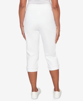 Women's Port Side Mother of Pearl Denim Super Stretch Capri Jeans