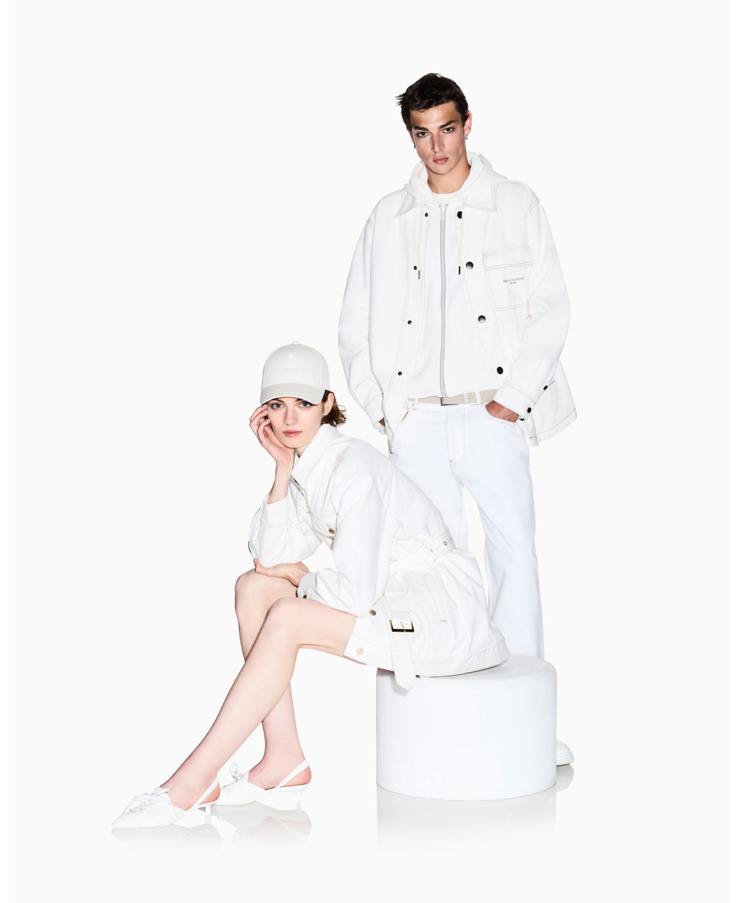 Мужской свитшот A|X Armani Exchange White Edition Full Zip, цвет: Кремовый — фото 2