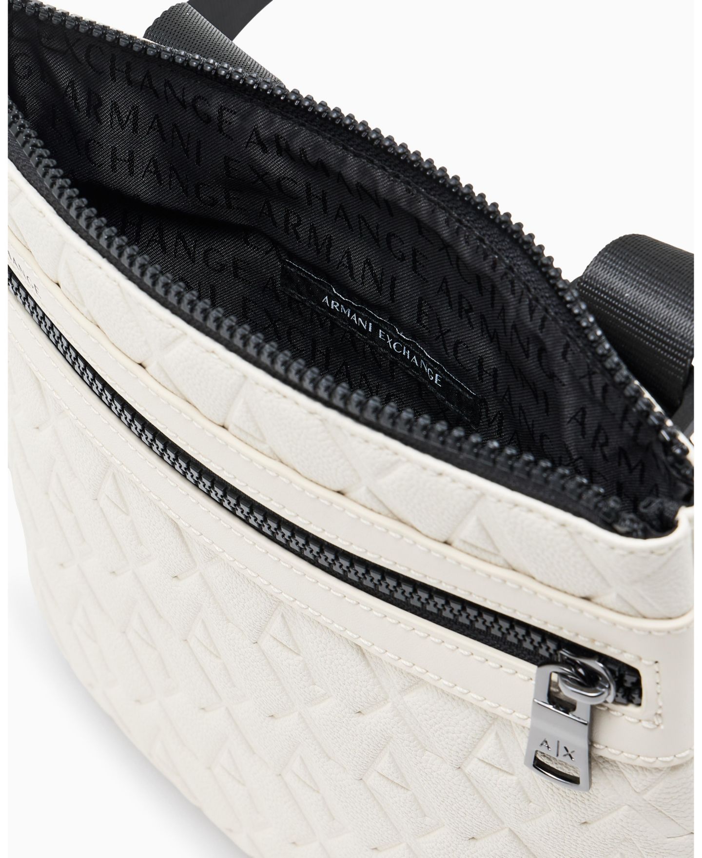 Мужская сумка A|X Armani Exchange Flat Crossbody Handbag, цвет: Кремовый — фото 4