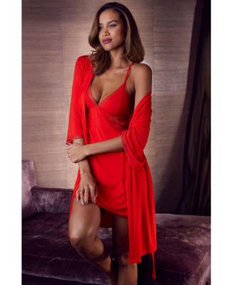 Women's Lace Trim Robe