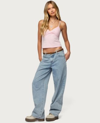 Women's Emilea V Neck Striped Tank Top