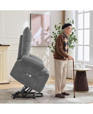 Power Lift Recliner Chair for Elderly - Electric Massage & Heat Recliner with 45° Assist Stand