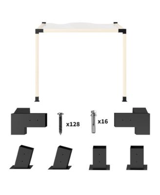 Pergola Brackets, 15° Slanted Roof Pergola Bracket Kit,