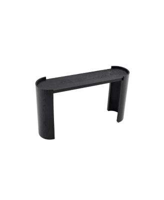 curved foyer table - minimalist entrance sofa side table