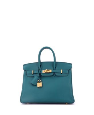Birkin 25 Handbag Green Swift with Gold Hardware