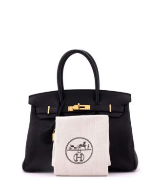Birkin 30 Handbag Black Togo with Gold Hardware