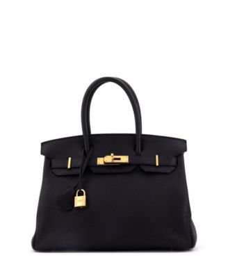 Birkin 30 Handbag Black Togo with Gold Hardware