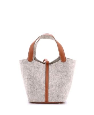 PM Picotin Lock Bag Felt with Leather