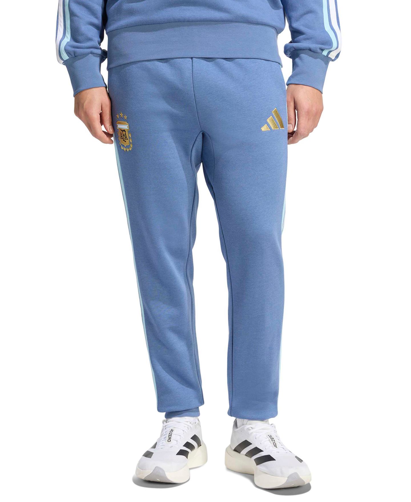 Мужские брюки adidas Argentina DNA Fleece, цвет: Синий — фото 1