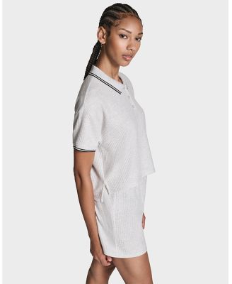 Women's Cropped Waffle Polo