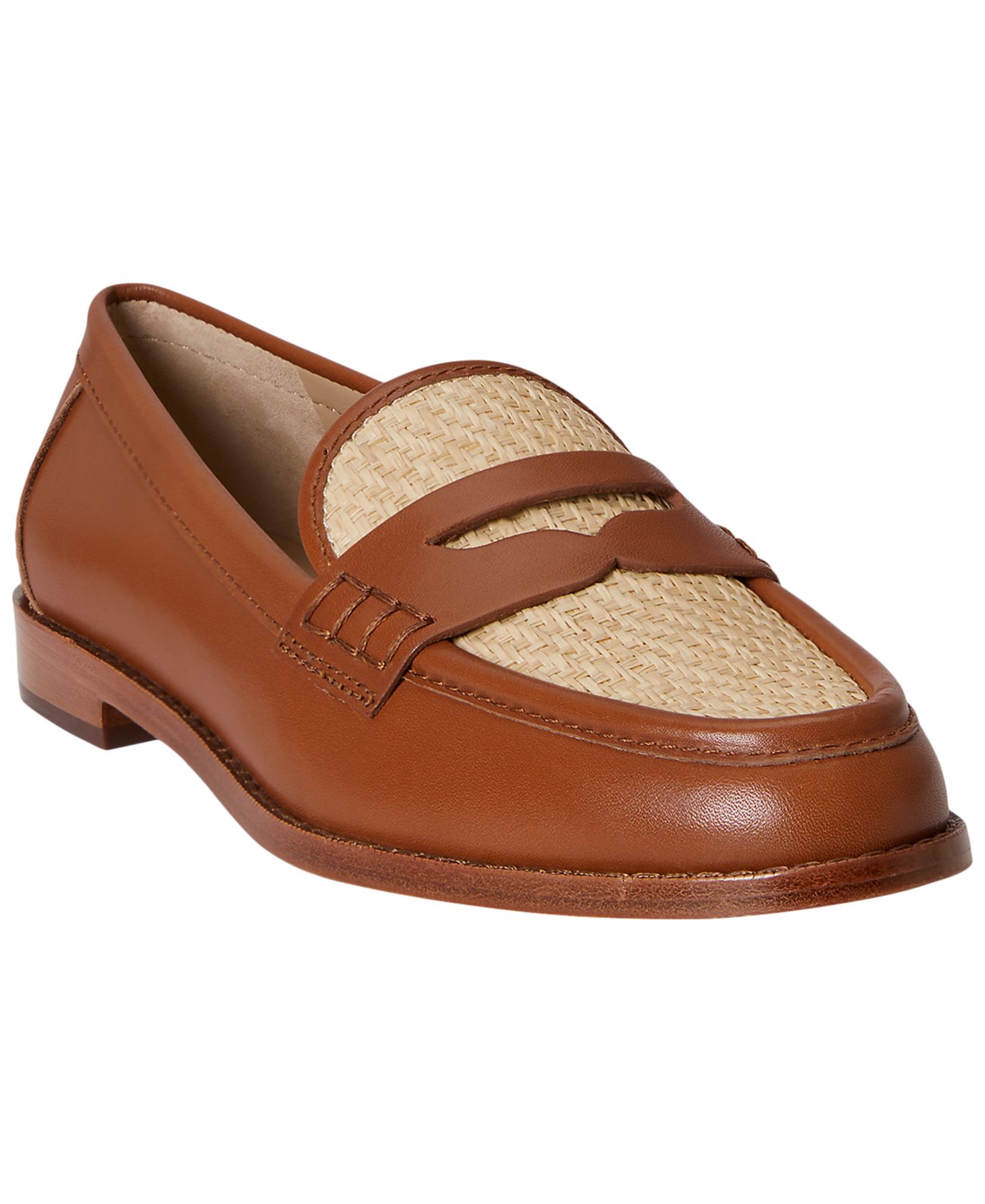 Женские туфли Lauren Ralph Lauren Wynnie Almond Toe, цвет: Рыжевато-коричневый / Натуральный — фото 1