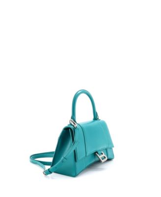 Small Hourglass Top Handle Bag Leather