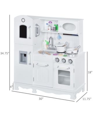 Kids Kitchen Playset with Accessories Storage and Water Dispenser