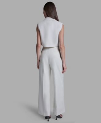 Women's One-Button Cropped Vest