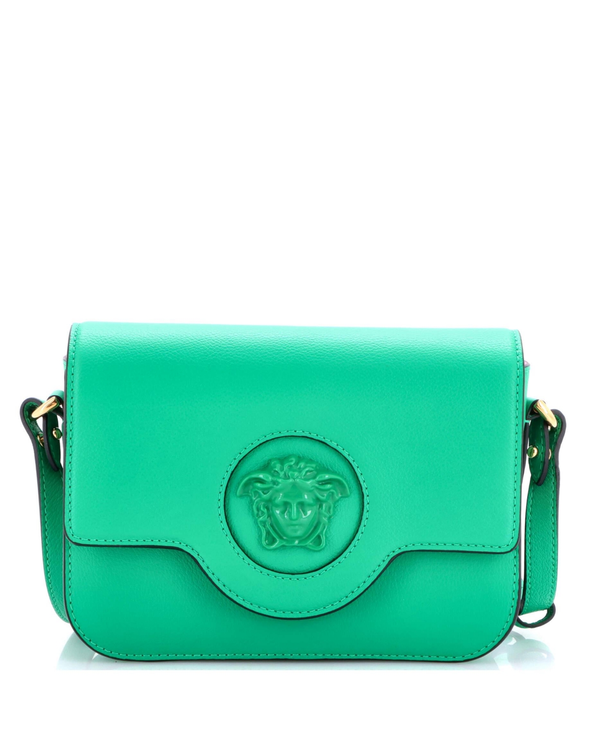 Pre-Owned Versace Small La Medusa Flap Shoulder Bag Leather