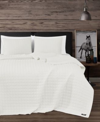 Vintage Washed Cotton 3-Pc. Quilt Set, Full/Queen