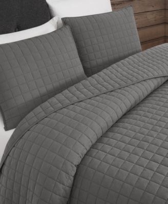 Vintage Washed Cotton 3-Pc. Quilt Set, King