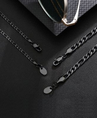 Men's Stainless Steel Figaro Chain Necklace