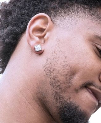 Men's Trogan Stud Earrings in Sterling Silver