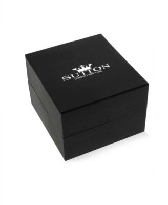 Men's Noble Stud Earrings in 14k White Gold Plated Over Sterling Silver