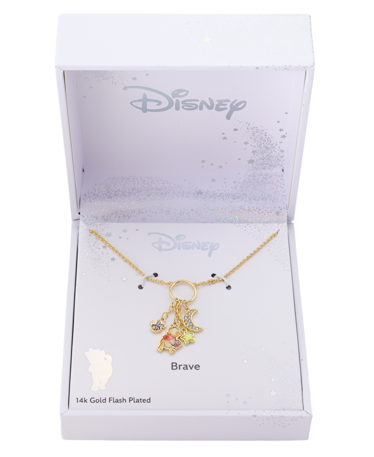 Disney Winnie the Pooh Crystal Cluster Charm Necklace