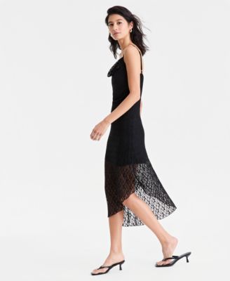 Women's' Cowl-Neck Lace Slip Dress