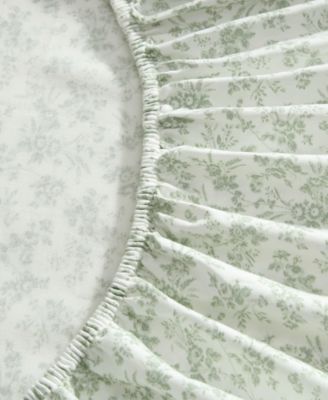 Floral Toile 300-Thread Count Cotton Sateen 4-Pc. Sheet Set, Full