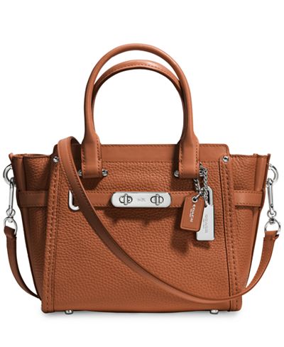 COACH Swagger 21 Carryall in Pebble Leather - Handbags & Accessories ...