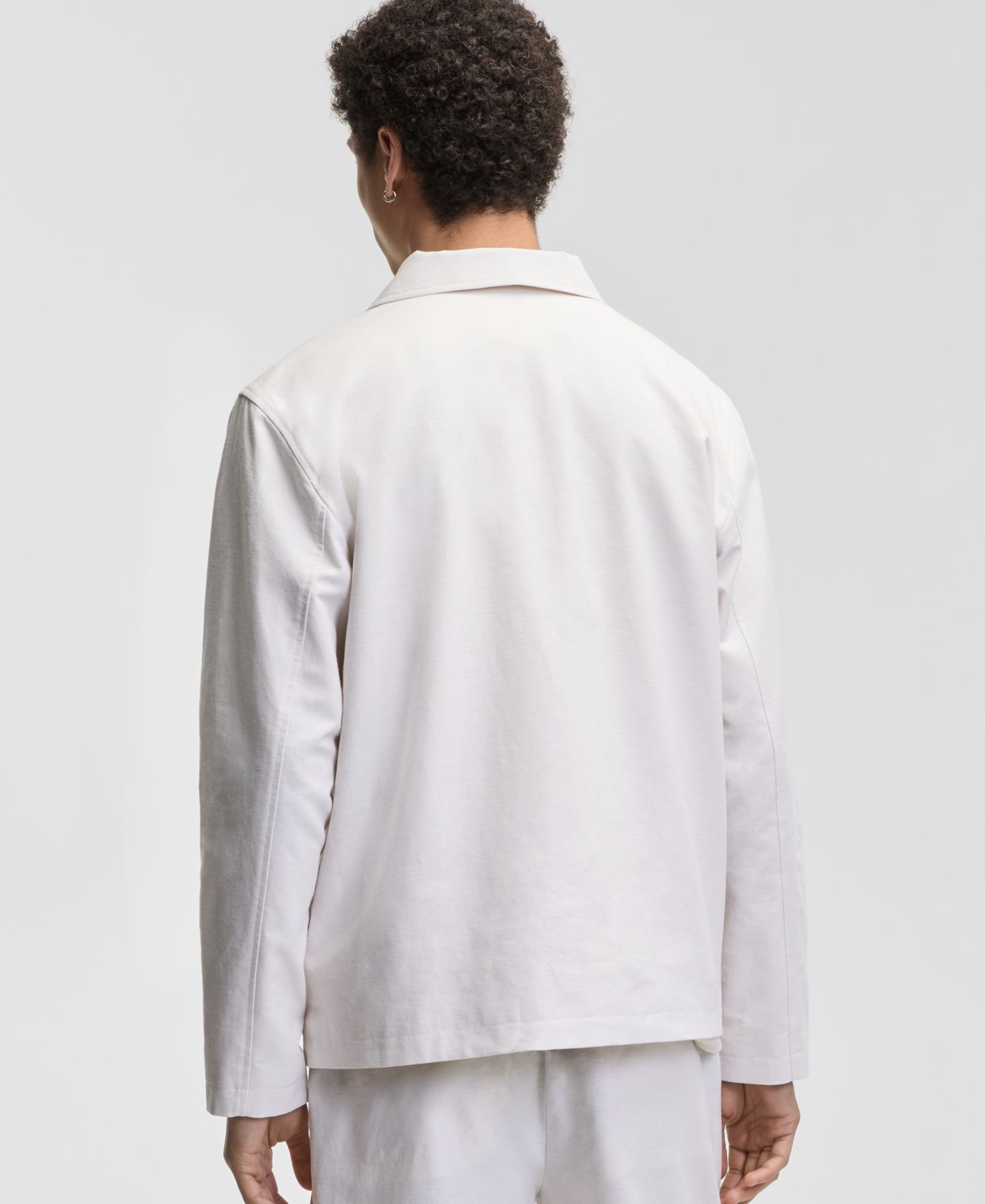 Мужская куртка Mode of One Relaxed-Fit Linen, цвет: Состаренный кремовый — фото 2