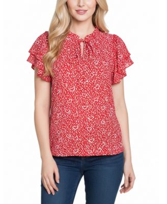 Women's Double Flutter-Sleeve Top