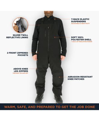 Big & Tall Insulated Softshell Bib Overalls - Water-Repellent, Wind-Tight, Thermal Workwear for Extreme Cold