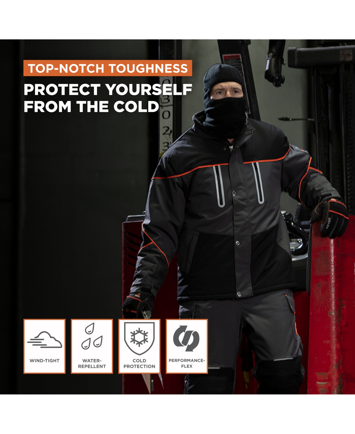 RefrigiWear Big & Tall PolarForce Insulated Jacket - Ultra-Warm, Waterproof, Heavy-Duty Work Coat for Extreme Cold