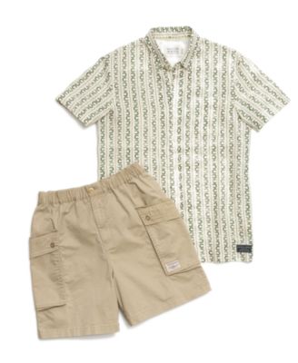 Men's Washed Cotton Short-Sleeve Shirt