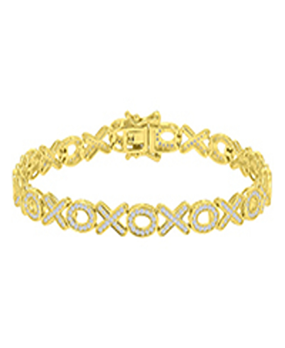 Macy's Cubic Zirconia Bracelet in 14k Yellow Gold Over Sterling Silver