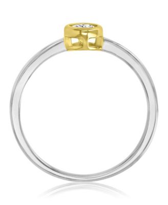 4-Pc. Polished Cubic Zirconia Quadruple Ring in Rhodium Over Sterling Silver