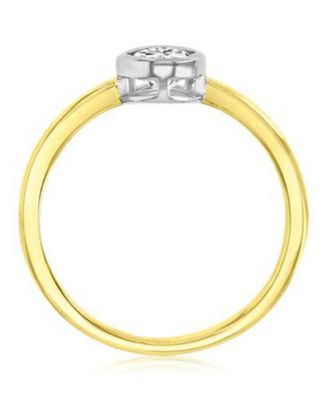 4-Pc. Polished Cubic Zirconia Quadruple Ring in 14k Yellow Gold Over Sterling Silver