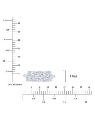 Pear-Shaped Cubic Zirconia Ring in Rhodium Over Sterling Silver