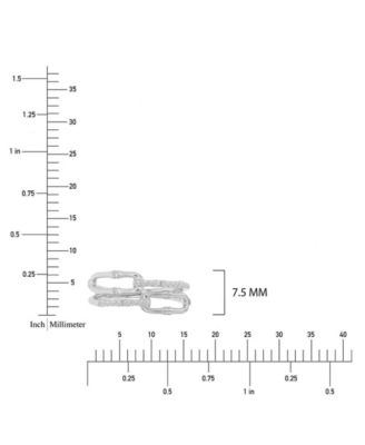 Classic Cubic Zirconia Link Ring in Rhodium Over Sterling Silver