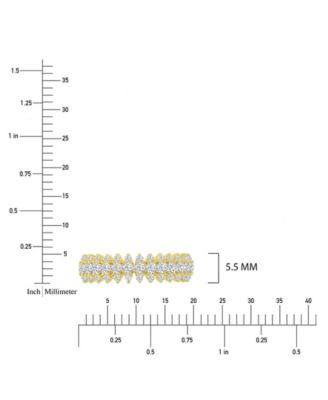 Cubic Zirconia Spike Ring in 14k Yellow Gold Over Sterling Silver