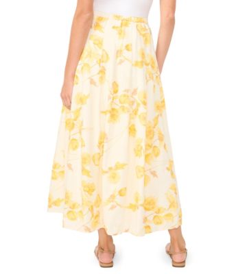 Women's Pleated Straight Hem Maxi Skirt