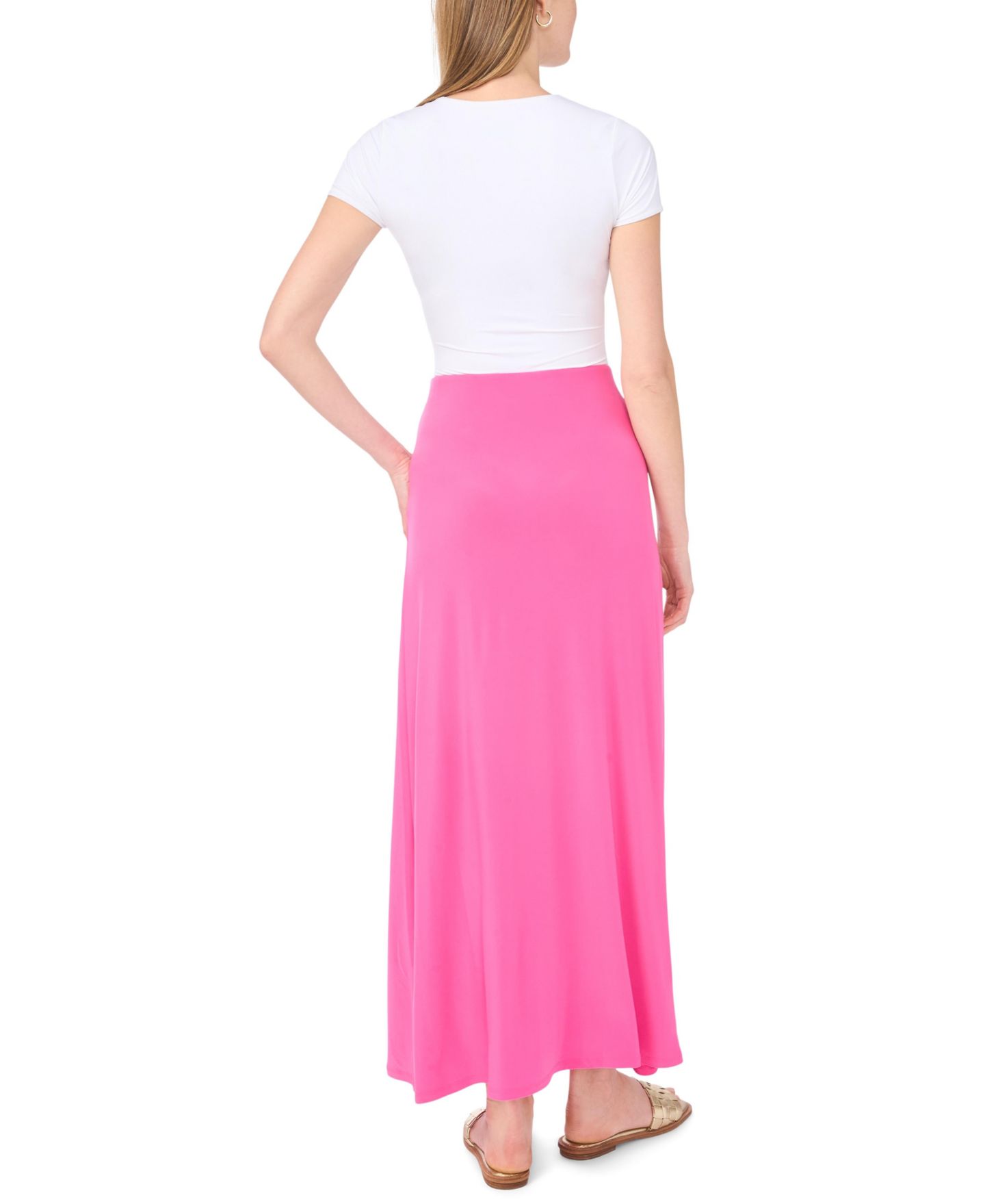 Женская юбка Vince Camuto Smooth Pull-On Maxi, цвет: Малиновый сорбет — фото 4