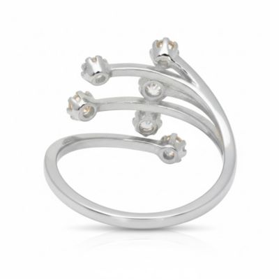 Solid 10K or Waterfall Cubic Zirconia Adjustable toe ring toe ring