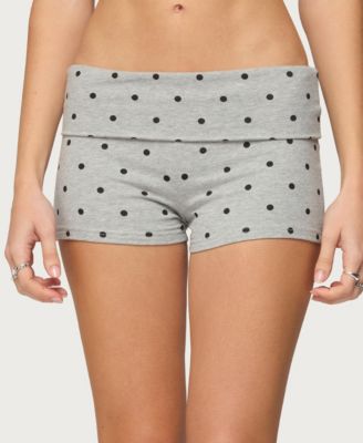 Women's Chelsie Polka Dot Foldover Shorts