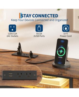 70 Inch TV Stand with Drawers and Outlet, Long Entertainment Center for 65 75 80 Inch TV, Fabric Dresser Media Console