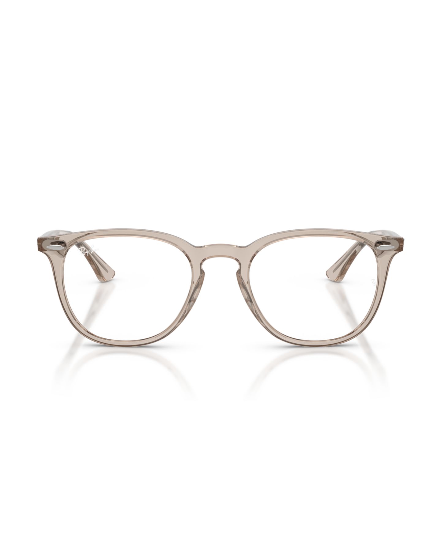 Очки Ray-Ban Unisex Panthos Plastic RB7159 Optics Eyeglasses, цвет: Прозрачный бежевый — фото 5
