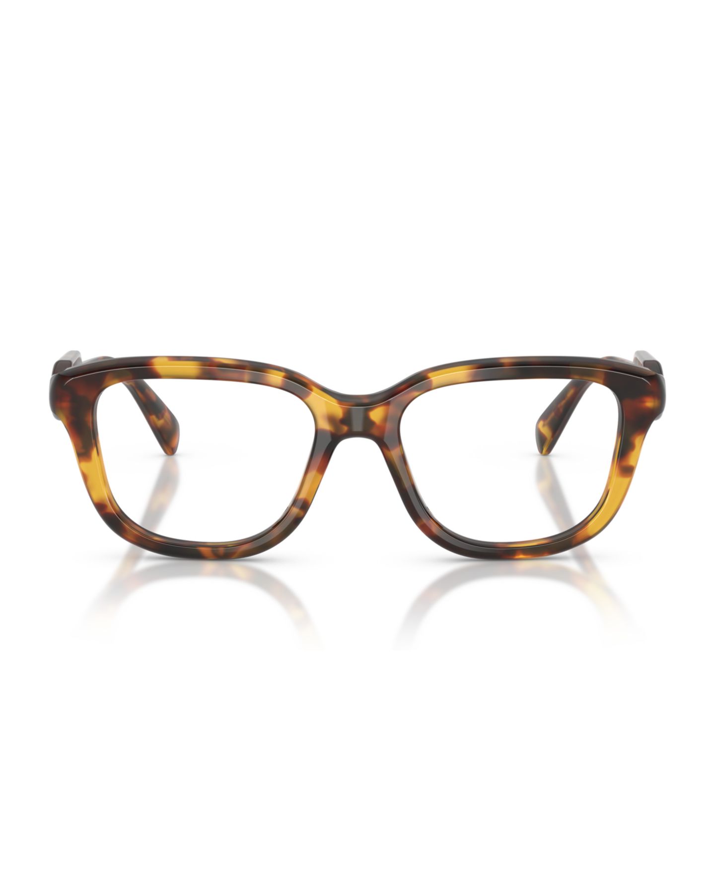 Женские очки MIU MIU Woman Rectangle Plastic MU 02ZV Eyeglasses, цвет: Медовый гавана — фото 4