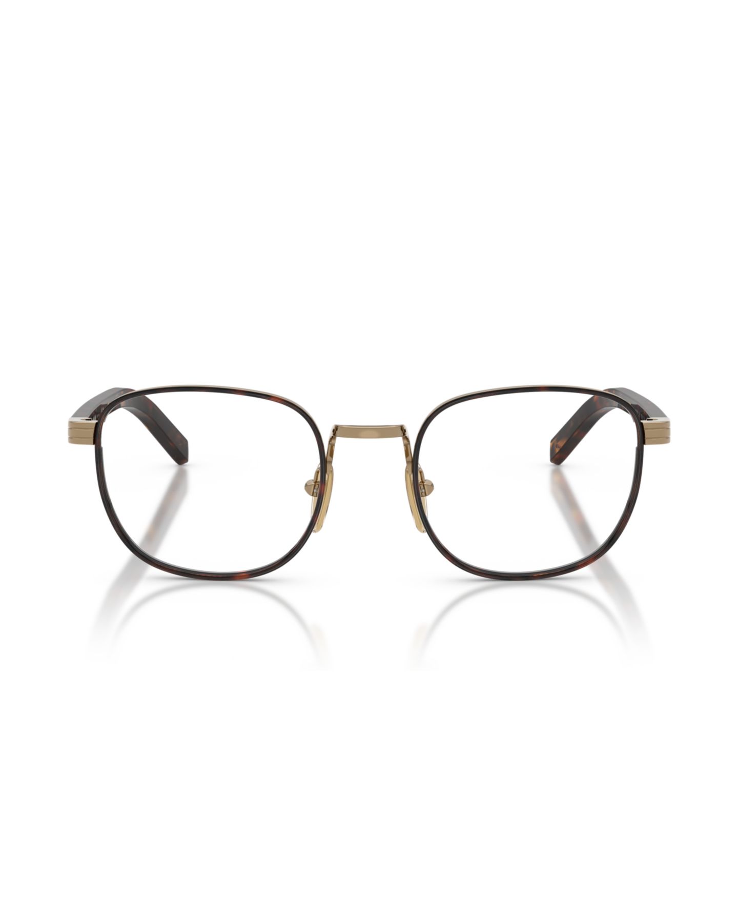 Мужские очки PRADA Man Panthos Metal PR D50V Eyeglasses, цвет: Золотой — фото 4